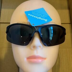 Shield Sunglasses Black 100% UVA UVB Protection